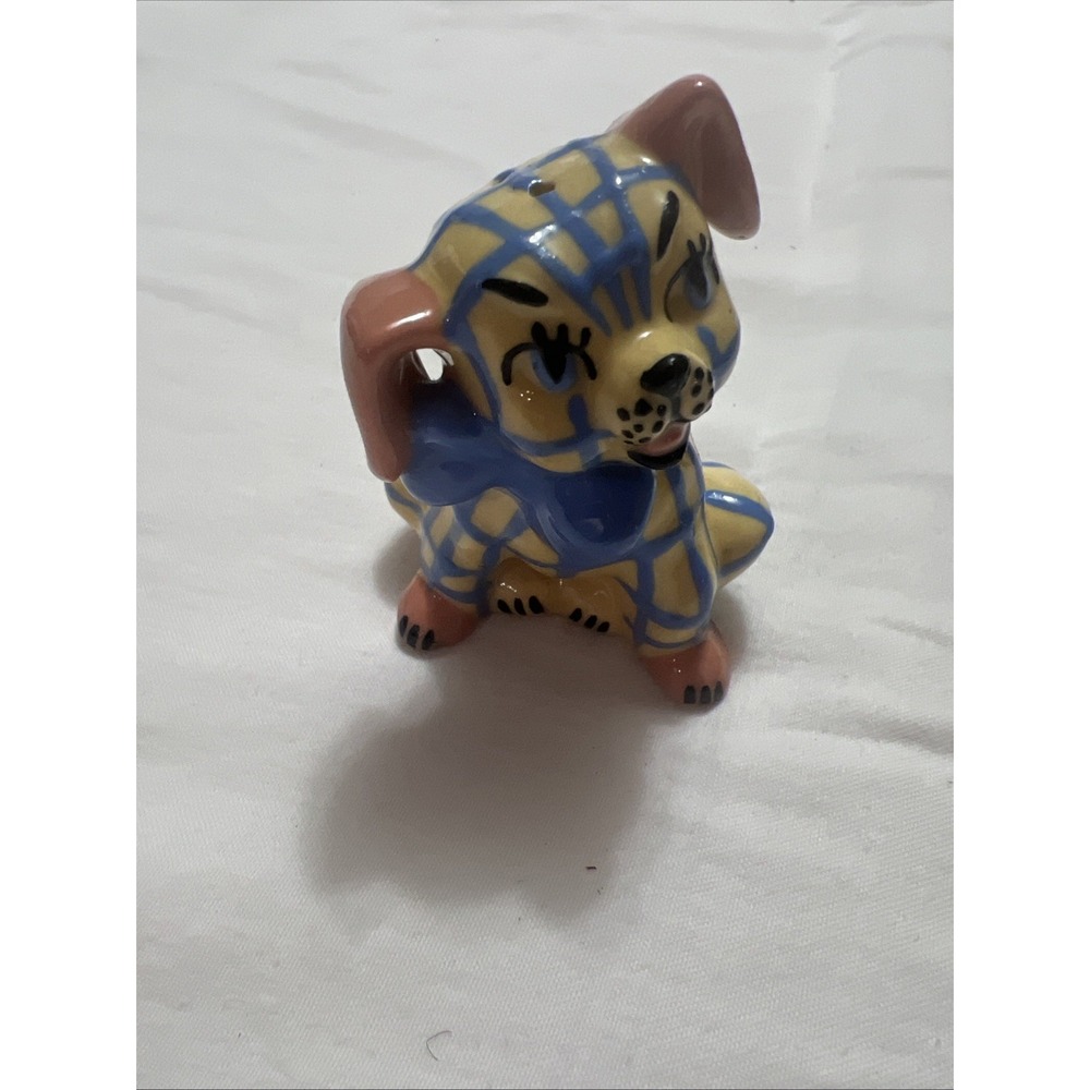 1950s Ceramic Arts Studio Plaid‎ Pooch Salt Shaker – Madison Wisconsin